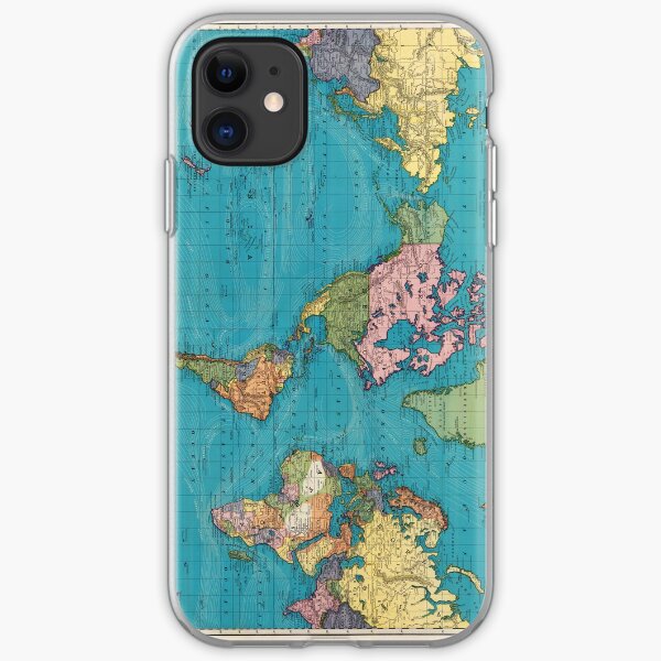Vintage Karte der Welt (1897) iPhone Flexible Hülle