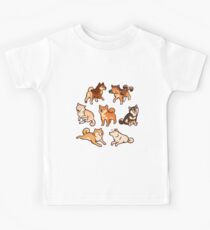 shibes in blue Kids Tee