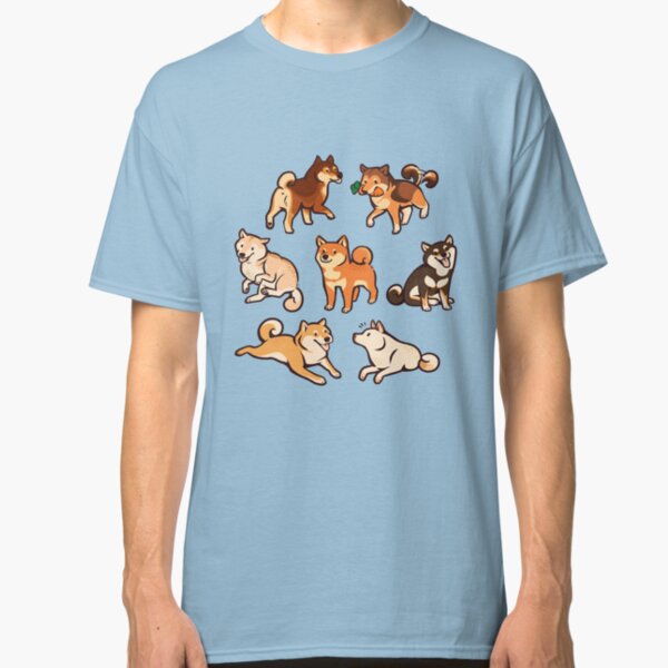 shibes in blue Classic T-Shirt