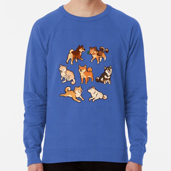 shibes in blue Lightweight Sweatshirt