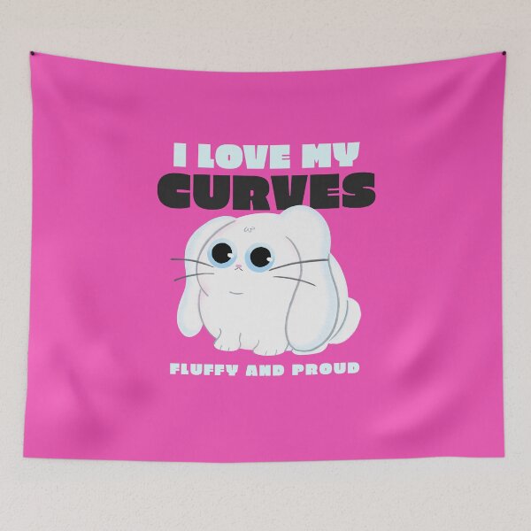 Item preview, I love my curves fluffy and proud designed and sold by RareLoot19.