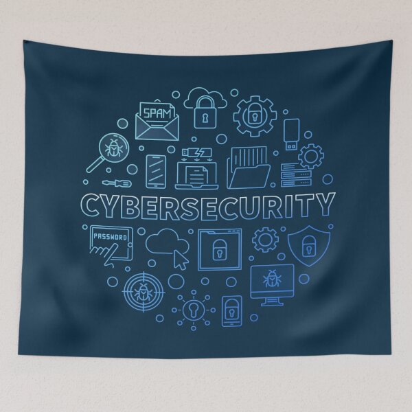 Item preview, Vector Cybersecurity Circular Concept Outline designed and sold by WearWolfDesigns.
