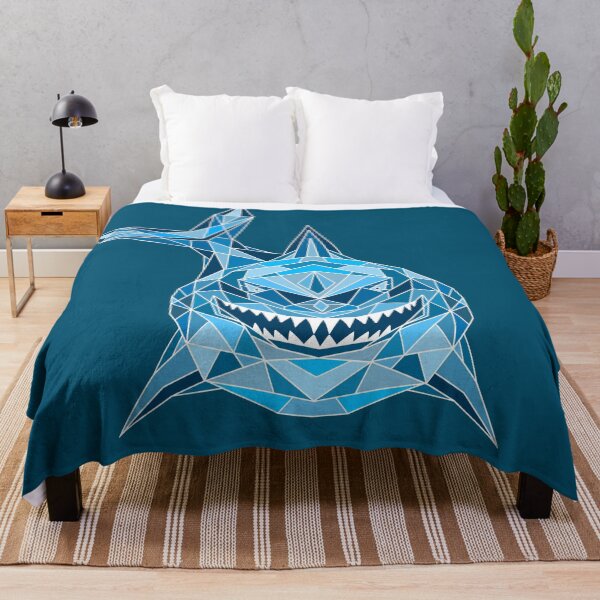Item preview, Arte de línea de tiburón azul designed and sold by JAWSCreatives.