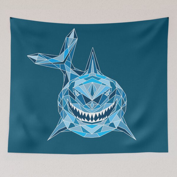 Item preview, Blue Shark Line Art designed and sold by JAWSCreatives.