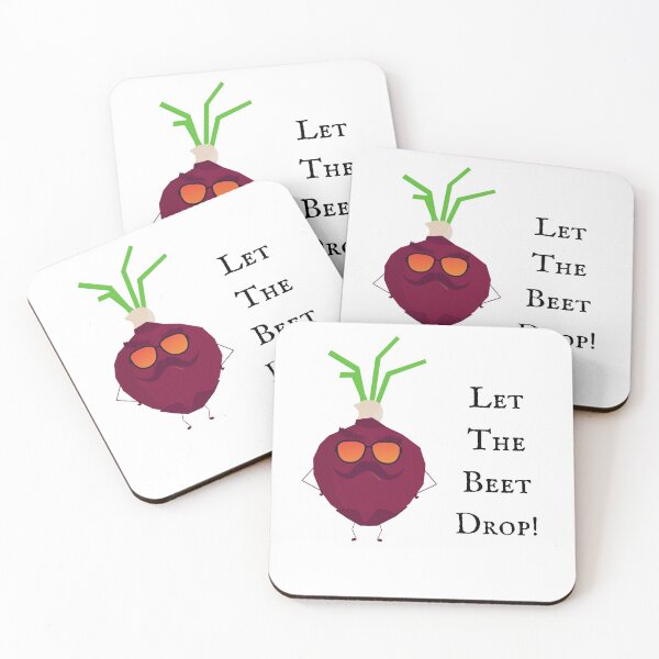 Item preview, Let The Beet Drop | Vegan Pun designed and sold by Nikiolilalala.