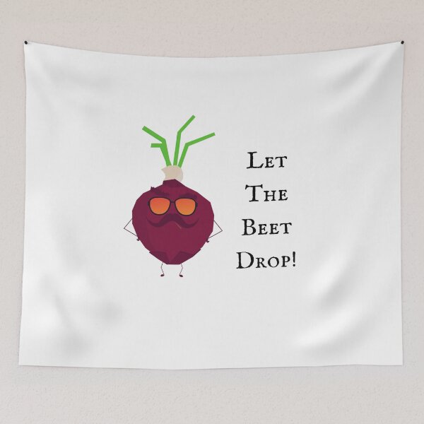 Item preview, Let The Beet Drop | Vegan Pun designed and sold by Nikiolilalala.