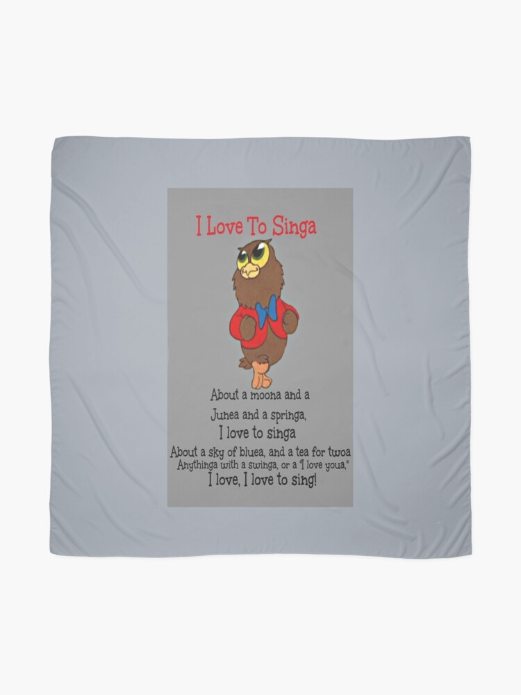 Owl Jolson I Love To Singa Scarf For Sale By Harleythemk Redbubble