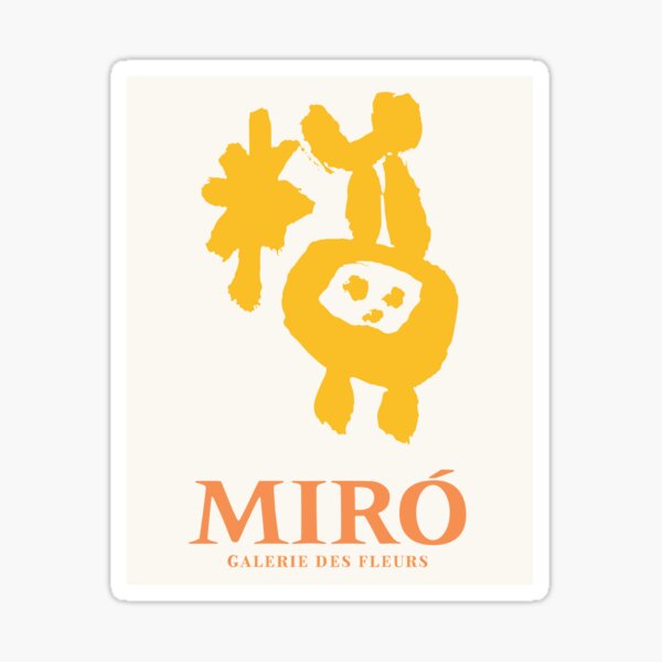 Aperçu de l'œuvre Exposition d'art Miro Yellow créée et vendue par MarcelleDesign.