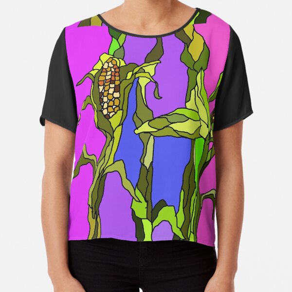 shirt with corn stalks on it