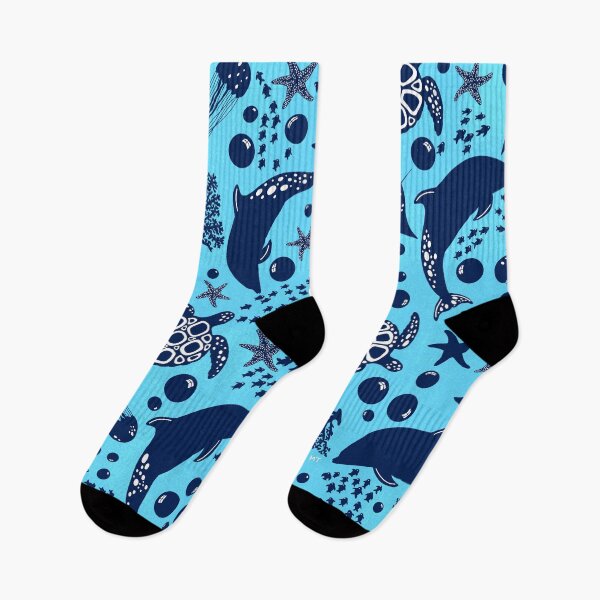 Item preview, Ocean Creatures Pattern - Blue designed and sold by monitdesign.