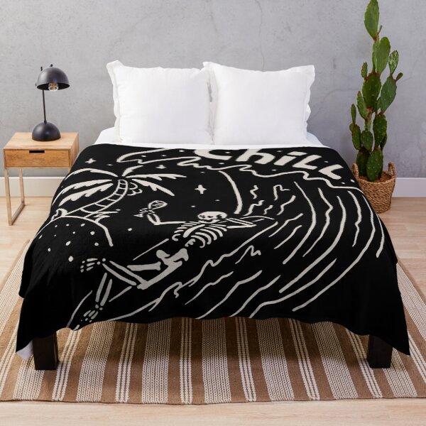 Item preview, Funny Skeleton Tropical Ocean Wave Surfing designed and sold by ozunu.