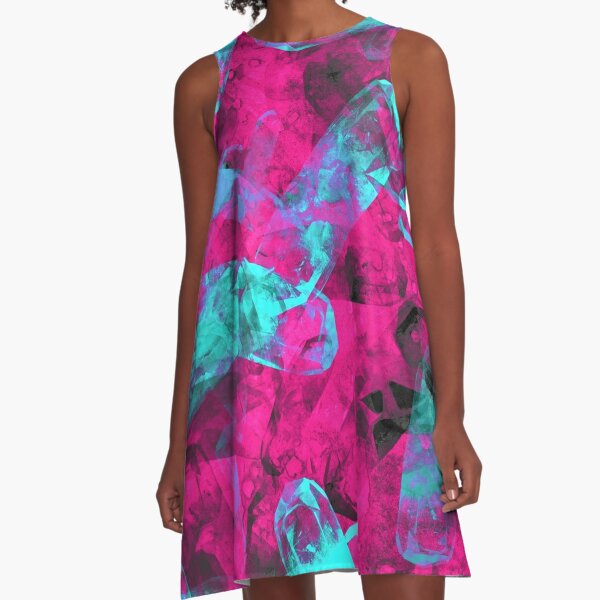 Neon Grunge A-Line Dress