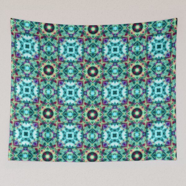 Item preview, Halloween Bright Green Purple Moroccan Geometric Star Pattern Mosaic designed and sold by PatternPerfect.
