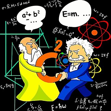 Artwork thumbnail, Pythagoras And Einstein Essential T-Shirt by HarrisonBartell