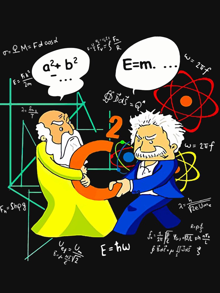 Thumbnail 7 of 7, Essential T-Shirt, Pythagoras And Einstein Essential T-Shirt designed and sold by HarrisonBartell.