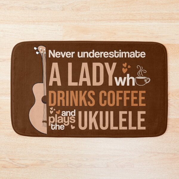 Item preview, Funny ukulele and coffee lady designed and sold by DeliriousSteve.