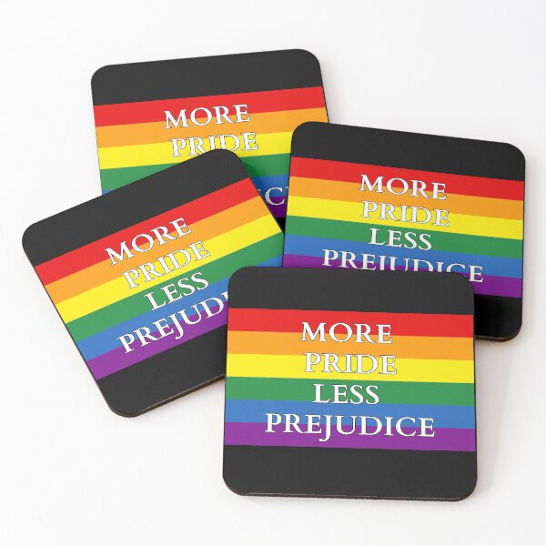 Item preview, More Pride Less Prejudice with Pride Flag - Pride Month designed and sold by CaitU.