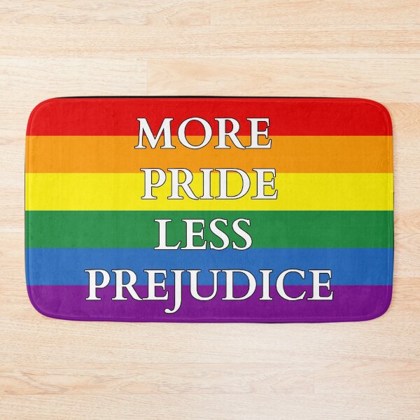 Item preview, More Pride Less Prejudice with Pride Flag - Pride Month designed and sold by CaitU.