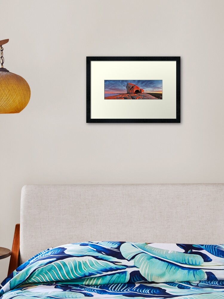 Thumbnail 1 of 7, Framed Art Print, Remarkable Rocks Sunrise, Kangaroo Island, South Australia designed and sold by Michael Boniwell.