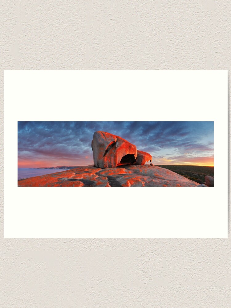 Thumbnail 1 of 3, Art Print, Remarkable Rocks Sunrise, Kangaroo Island, South Australia designed and sold by Chockstone.