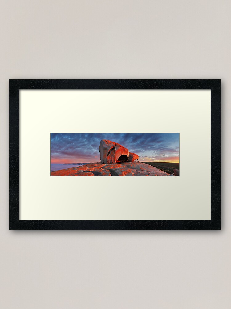 Thumbnail 2 of 7, Framed Art Print, Remarkable Rocks Sunrise, Kangaroo Island, South Australia designed and sold by Michael Boniwell.