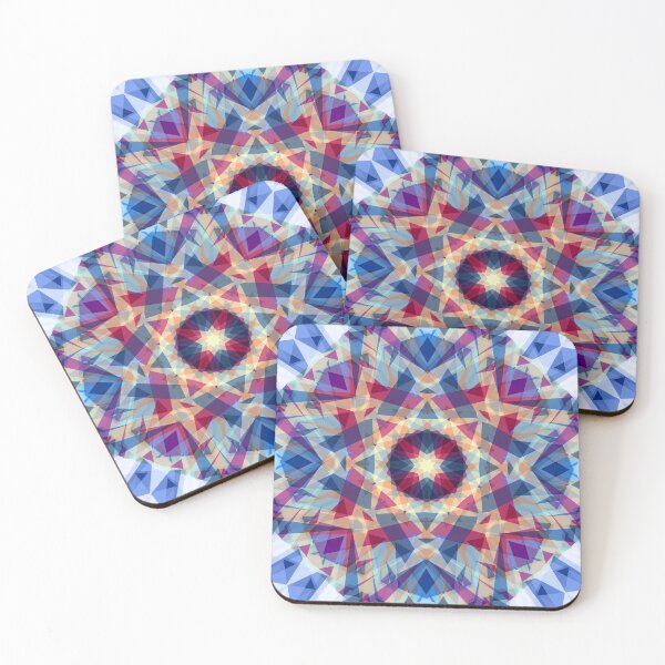 Item preview, Unisex Colorful Bright Blue Red Purple Christmas Geometric Star Pattern Mosaic designed and sold by PatternPerfect.