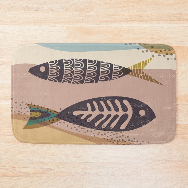 Item preview, Mid Century Fish Art designed and sold by SurfolioPrints.