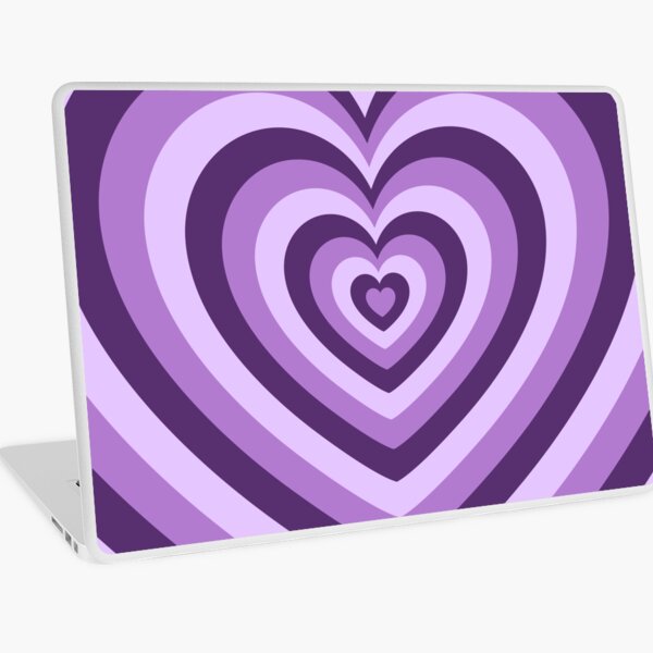 Purple Latte Heart Laptop Skin