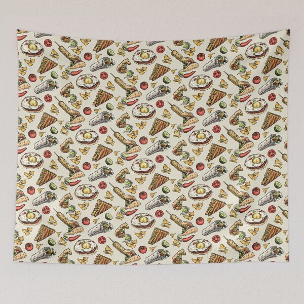 Item preview, Assorted Mexican Food Set - Taco, Guacamole, Burritos, Quesadillas,Nachos designed and sold by Alicia Chee.
