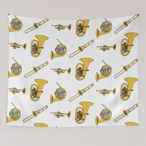 Item preview, Brass Instruments Sticker Pack Pattern designed and sold by doodlerob.