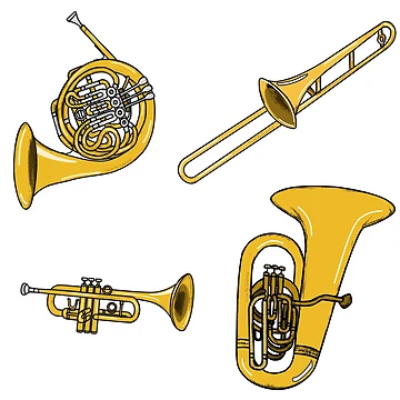 Artwork thumbnail, Brass Instruments Sticker Pack Pattern by doodlerob