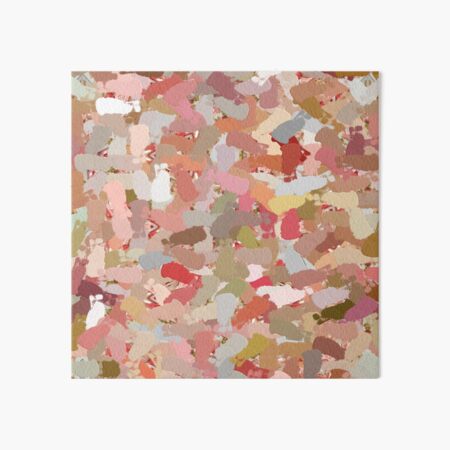 Coral Beads Paint Splatter Art Board Print