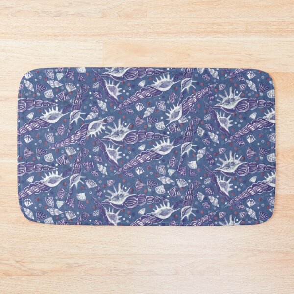 Item preview, Seashells Sea Shells Underwater Pattern Paper Collage Moody Blue designed and sold by Julia Khoroshikh.