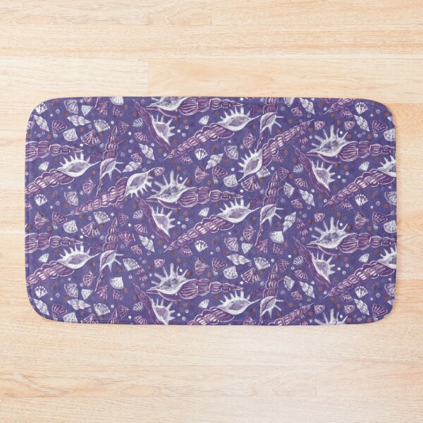 Item preview, Seashells Sea Shells Underwater Pattern Paper Collage Moody Violet designed and sold by Julia Khoroshikh.