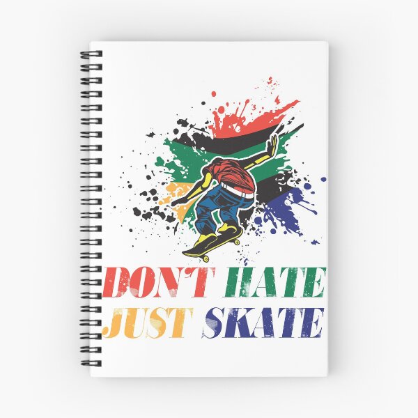 Item preview, Don't Hate Just Skate Black Skateboarder designed and sold by SkateboardMeds.