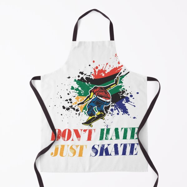 Item preview, Don't Hate Just Skate Black Skateboarder designed and sold by SkateboardMeds.