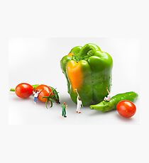 Vegetable Painting Little People On Food Photographic Print