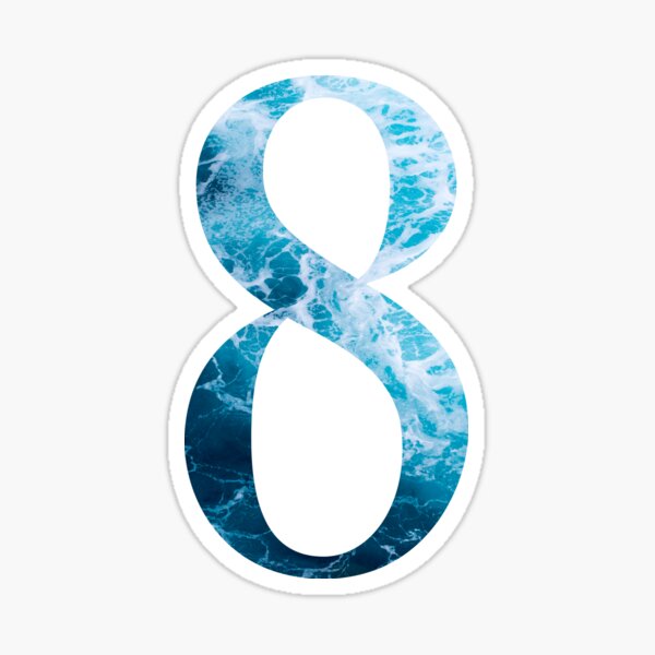Item preview, Ocean Waves Number 8 designed and sold by LiveAndGlow.