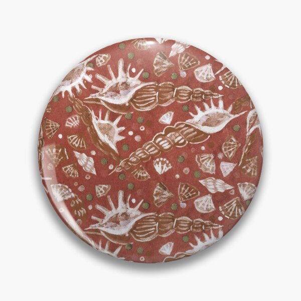 Item preview, Seashells Sea Shells Underwater Pattern Paper Collage Terracotta Rust designed and sold by Julia Khoroshikh.