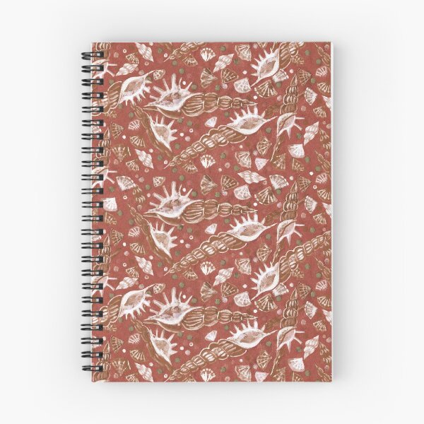 Item preview, Seashells Sea Shells Underwater Pattern Paper Collage Terracotta Rust designed and sold by Julia Khoroshikh.