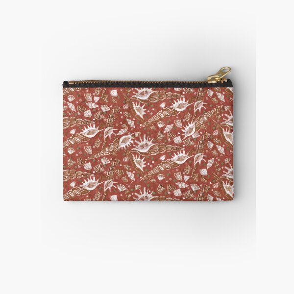 Item preview, Seashells Sea Shells Underwater Pattern Paper Collage Terracotta Rust designed and sold by Julia Khoroshikh.