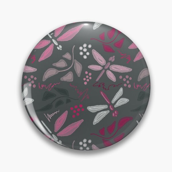 Item preview, Gray-pink pattern, dragonflies and twigs. designed and sold by UVI-CA.