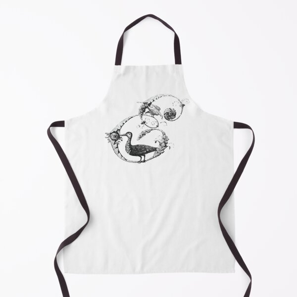 Item preview, E Beautiful Bird Calligraphy Initial Monogram designed and sold by VntgDesignCo.
