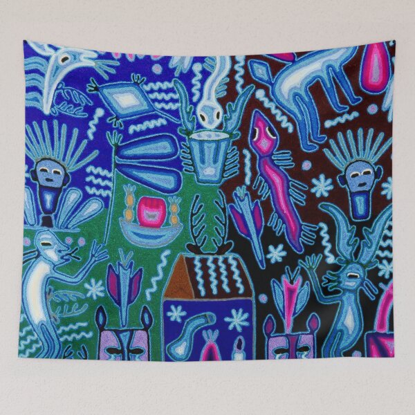 Item preview, Traditional textiles of the Huichol people designed and sold by Caracol-Spanish.