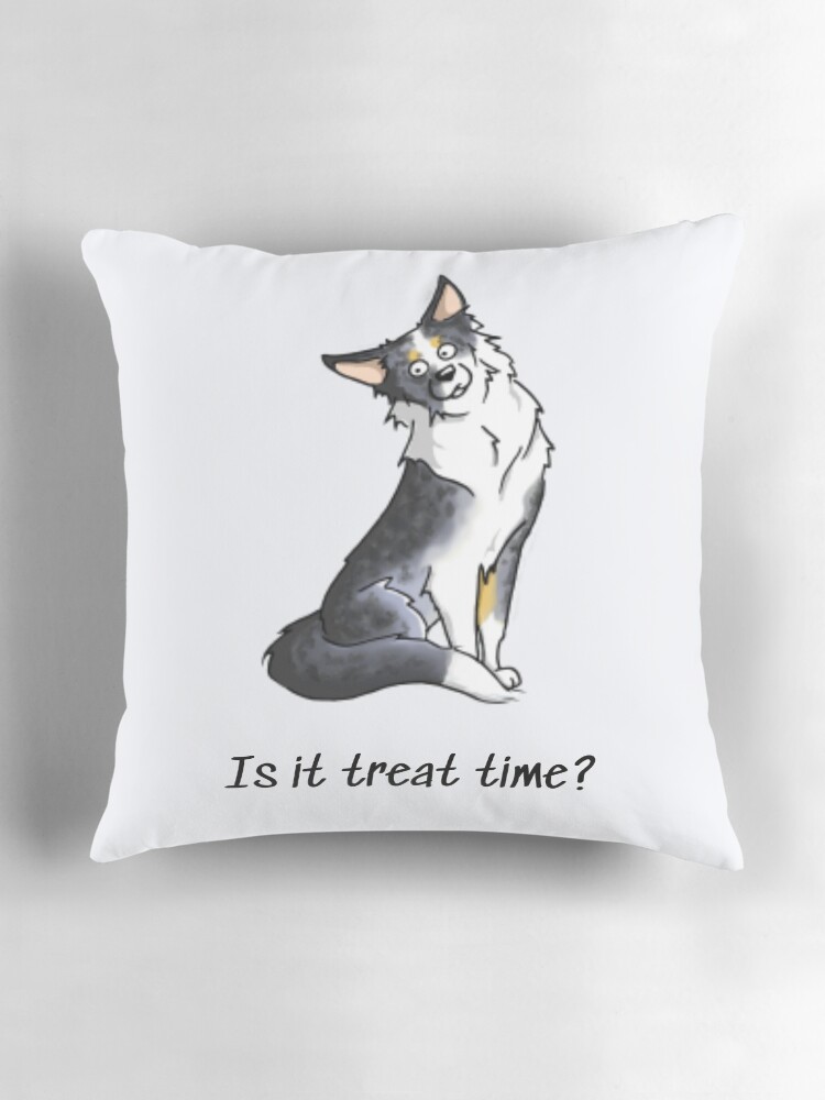 Thumbnail 3 of 4, Pillow, Blue Merle Boys Love Treats designed and sold by bluemerleminion.