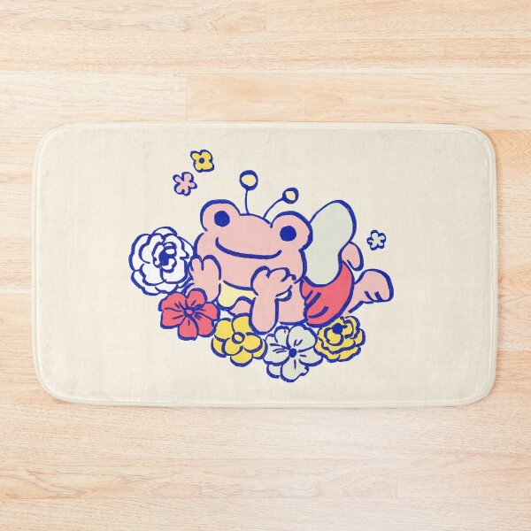 Item preview, I draw pink pickles the frog fairy happy in bed of flowers designed and sold by RansRoom.