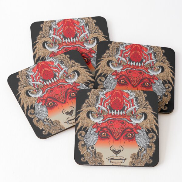 Item preview, demon girl tattoo, balinese character two face  designed and sold by tudesign90.