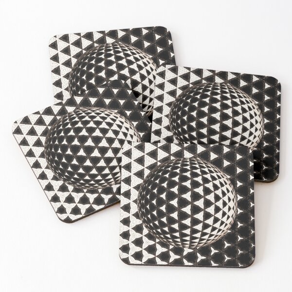 Item preview, Black And White Geometric 3D Sphere designed and sold by Pretty-Bird.