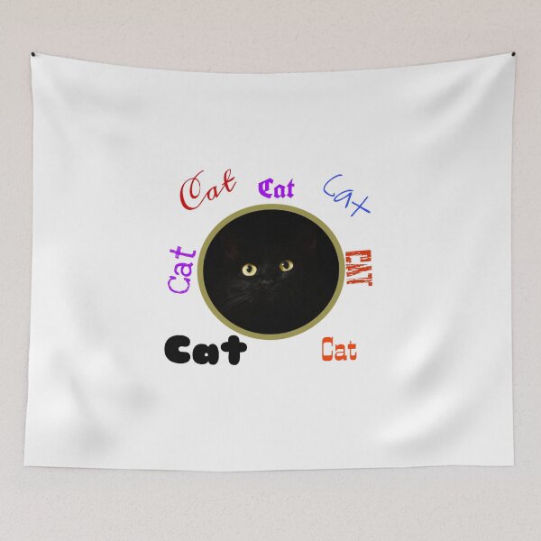 Item preview, angry black cat designed and sold by shop-course.