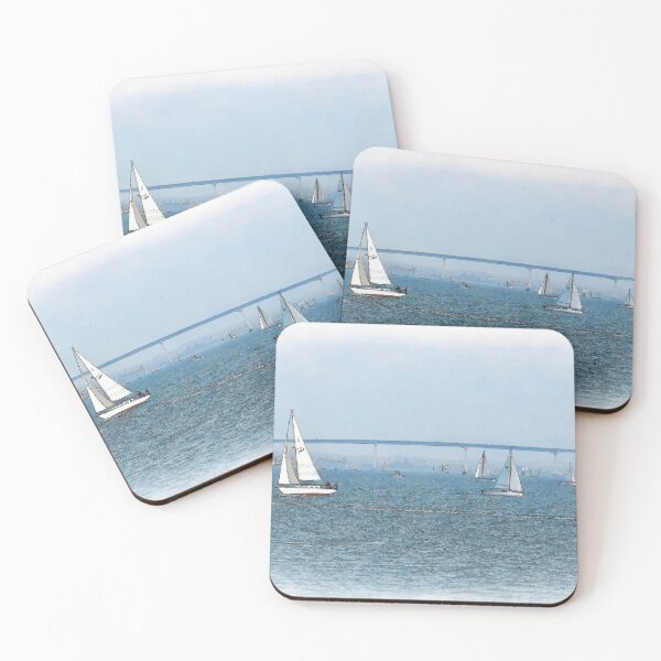 Item preview, The Coronado Bridge With Sailboats designed and sold by KirtTisdale.